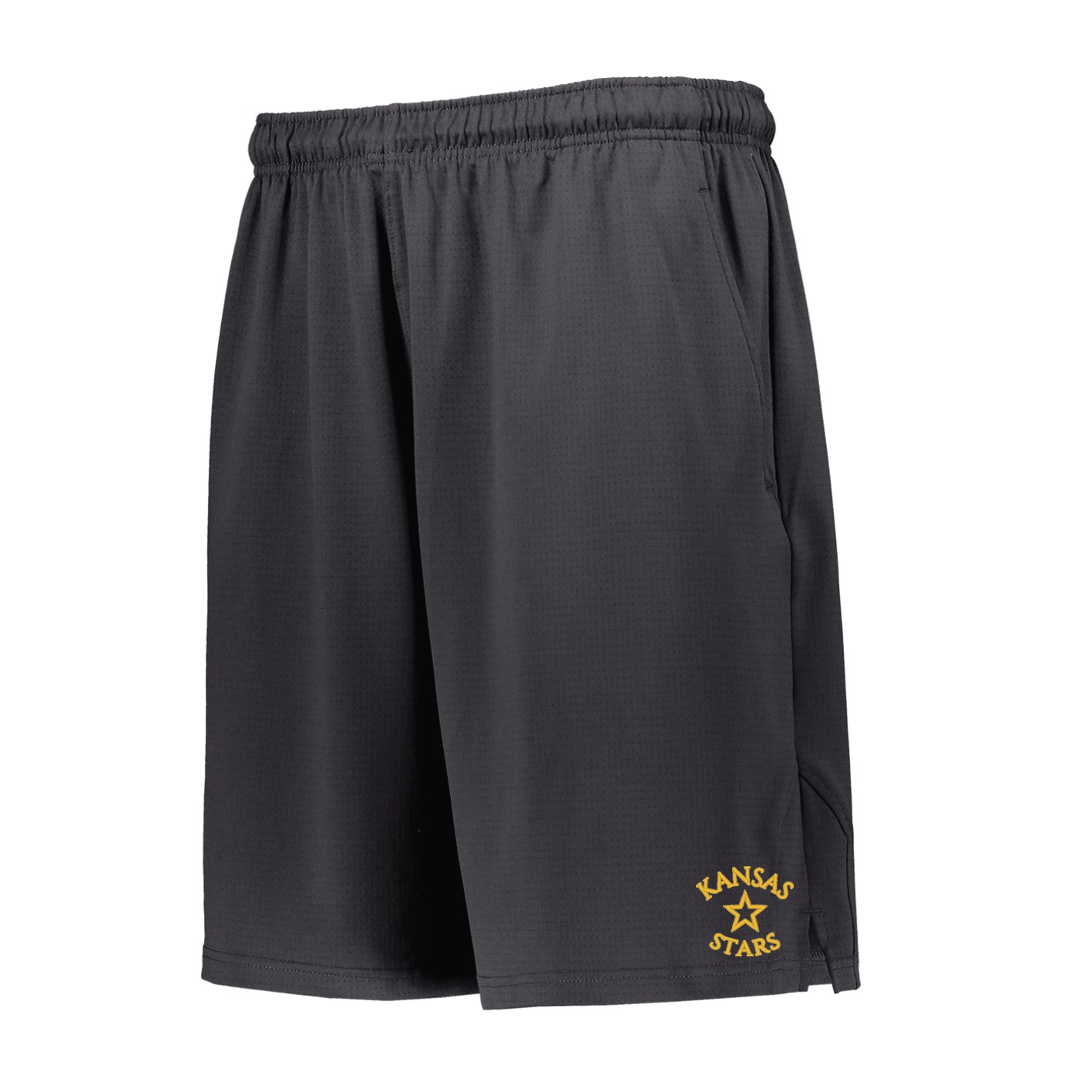 Russell Team Driven Coaches Shorts - Stealth - Embroidery Text Drop