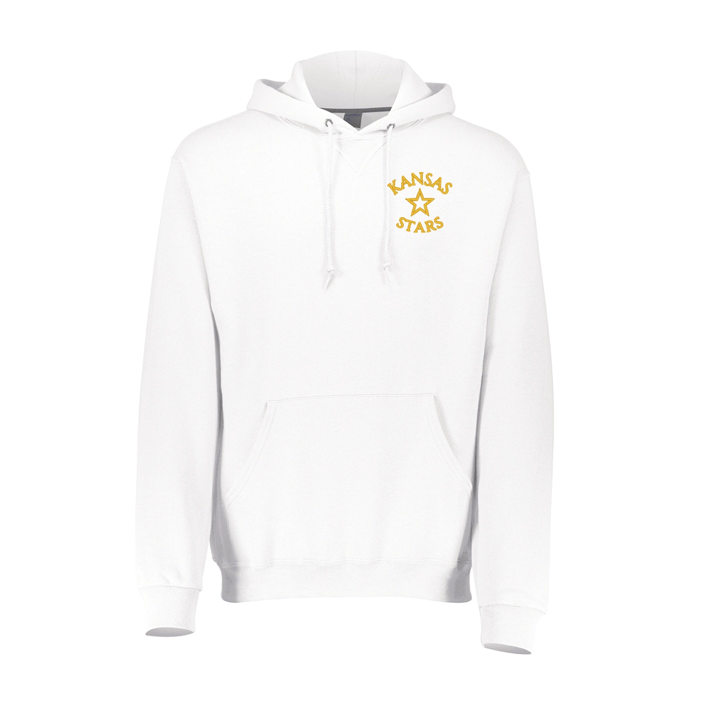 Russell Dri-Power Fleece Hoodie - White - Embroidery Text Drop