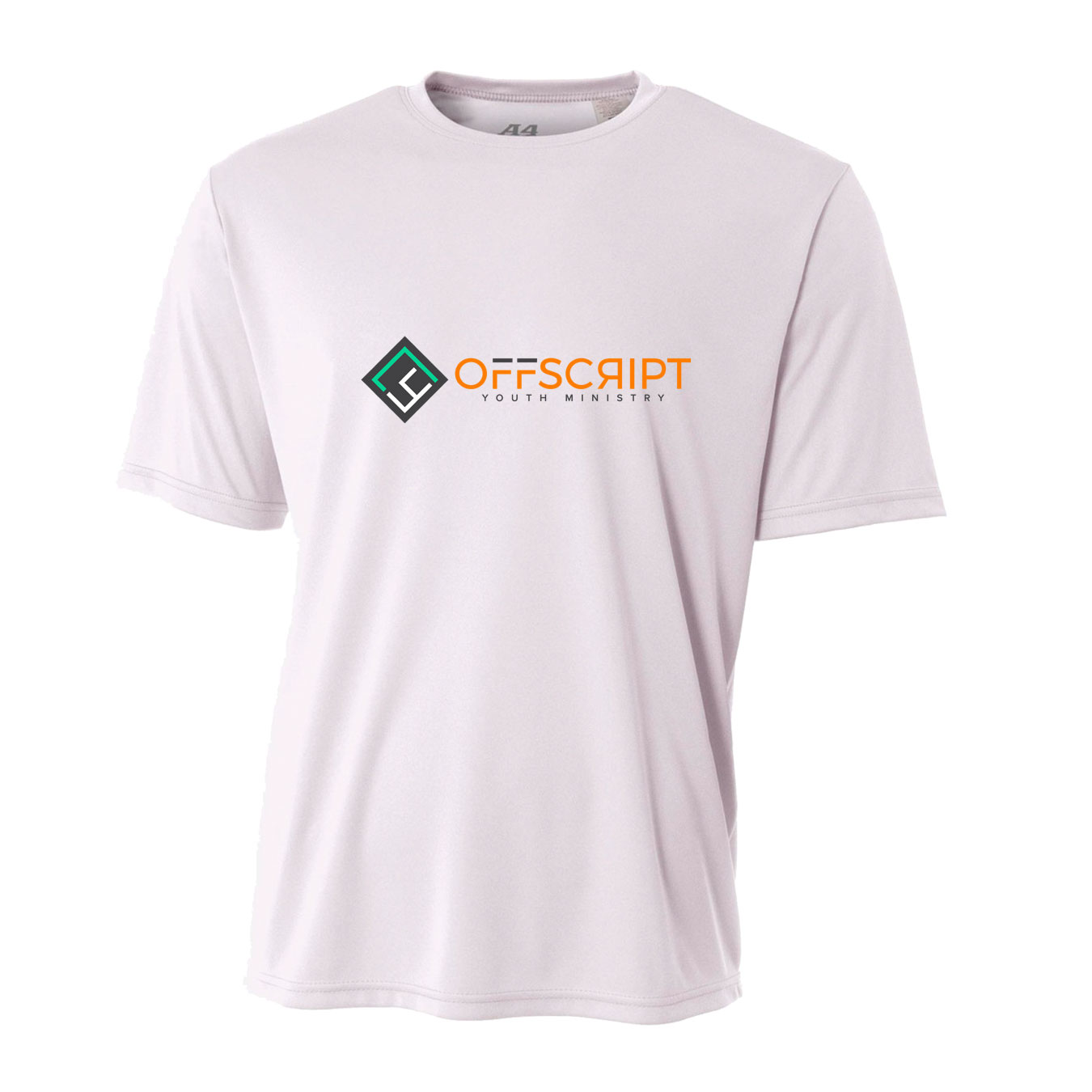 Youth Performance T-Shirt - White - Logo Text Drop