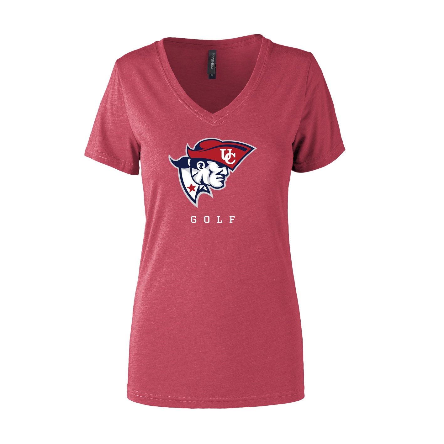 Women's Semi- Fitted Premium V- Neck T-Shirt Red Heather