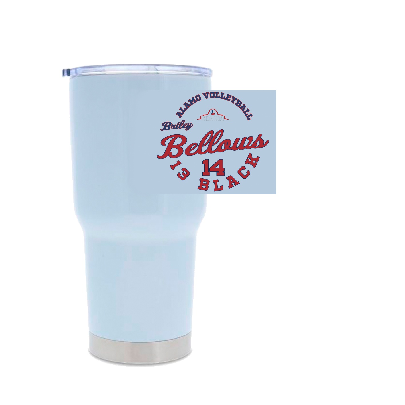 30oz Stainless Steel Tumbler - white