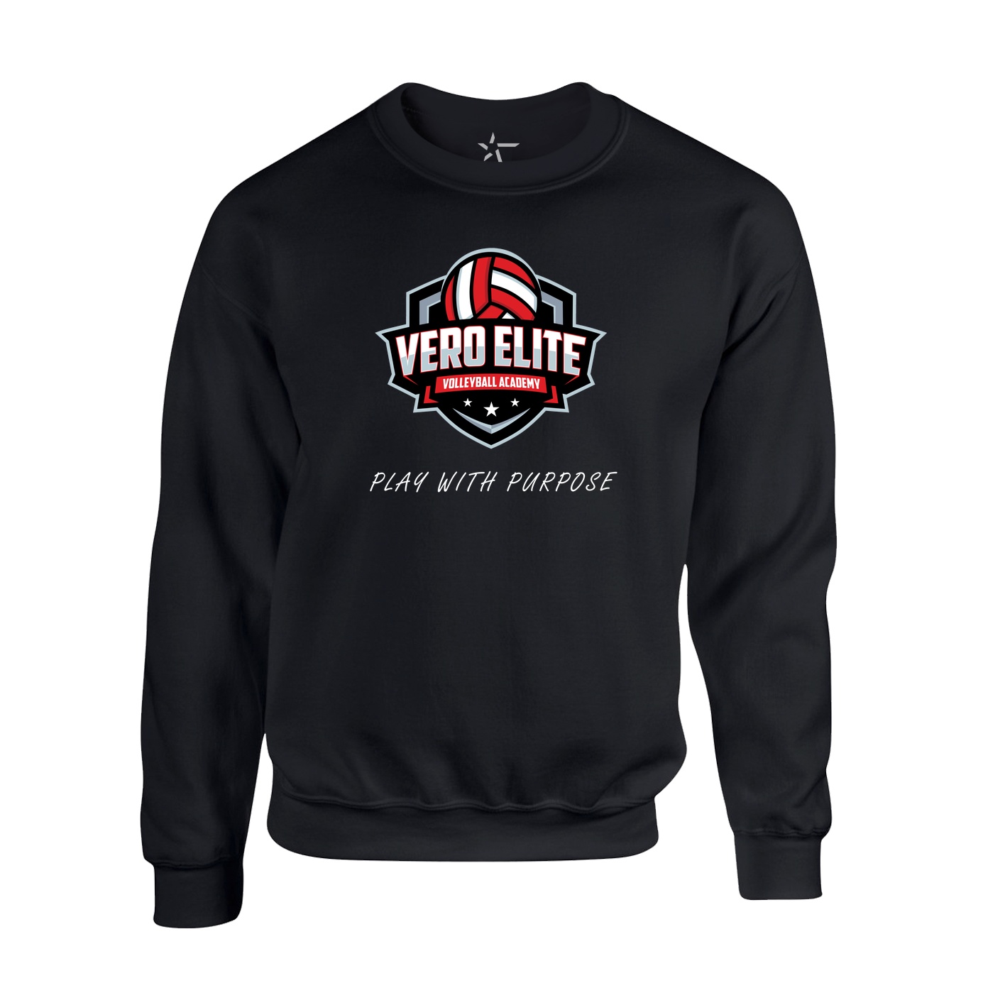 Fleece Crewneck - black
