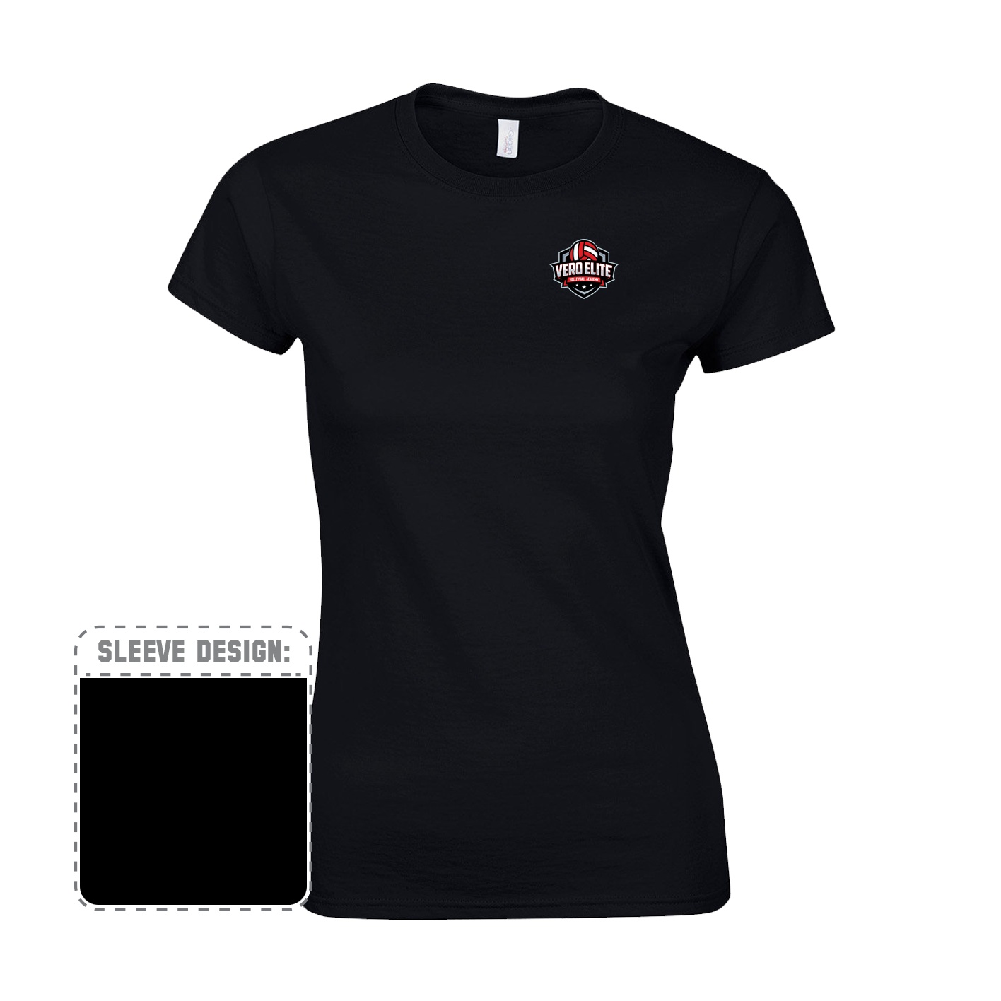 Women's Semi-Fitted Classic T-Shirt  - black