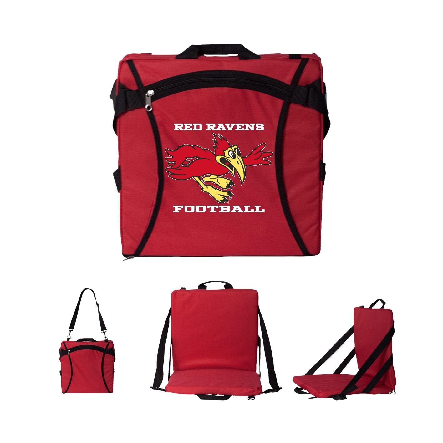 Folding Stadium Seat - red