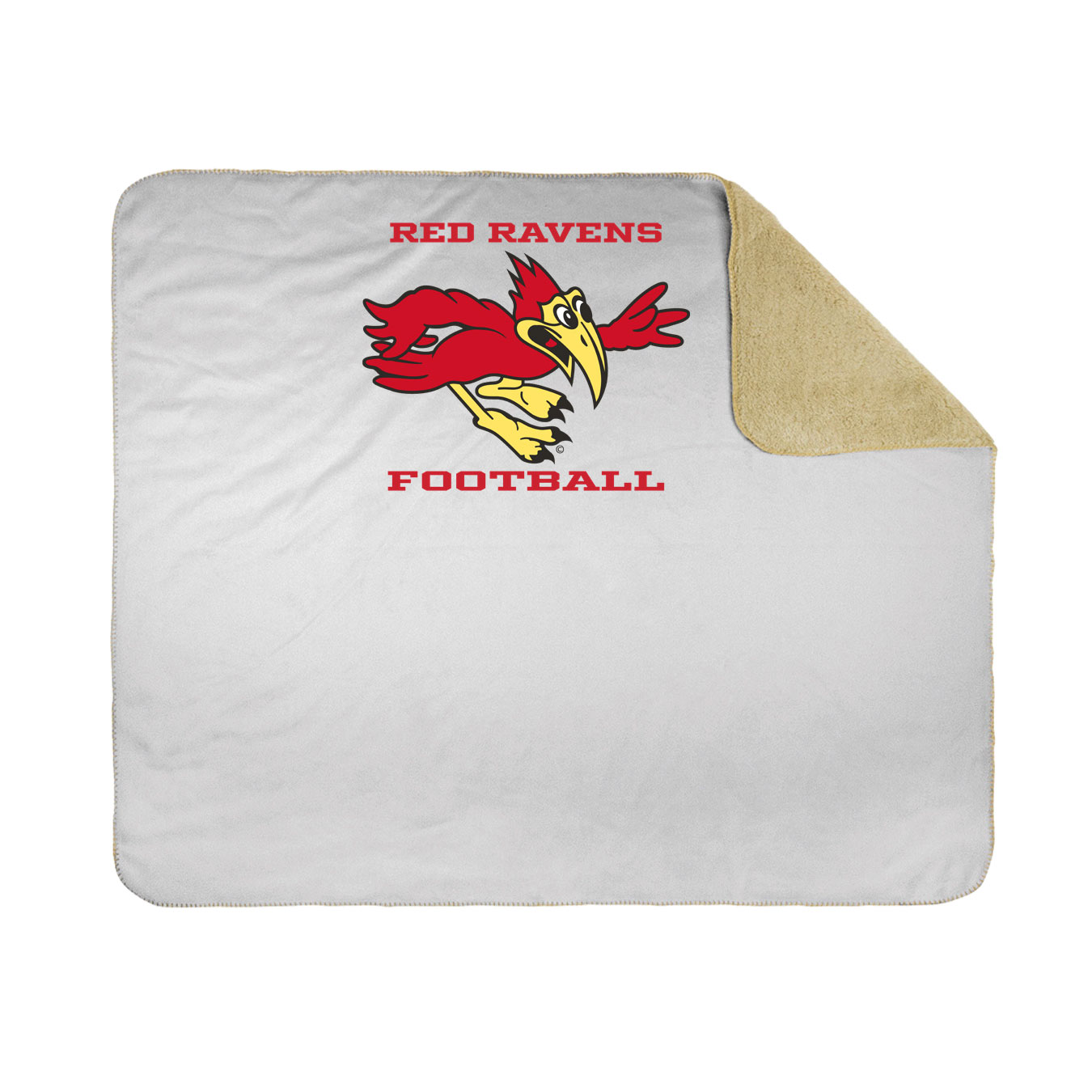 50x60 Sherpa Lined Throw Blanket - white
