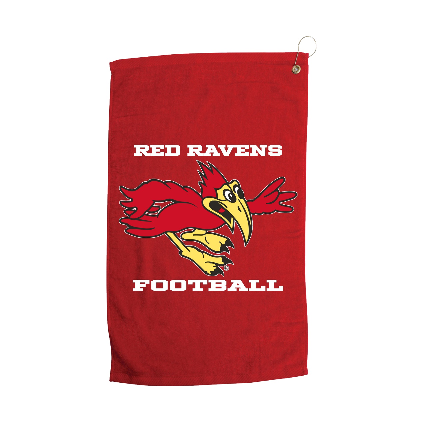 Terry Velour Golf Towel - red