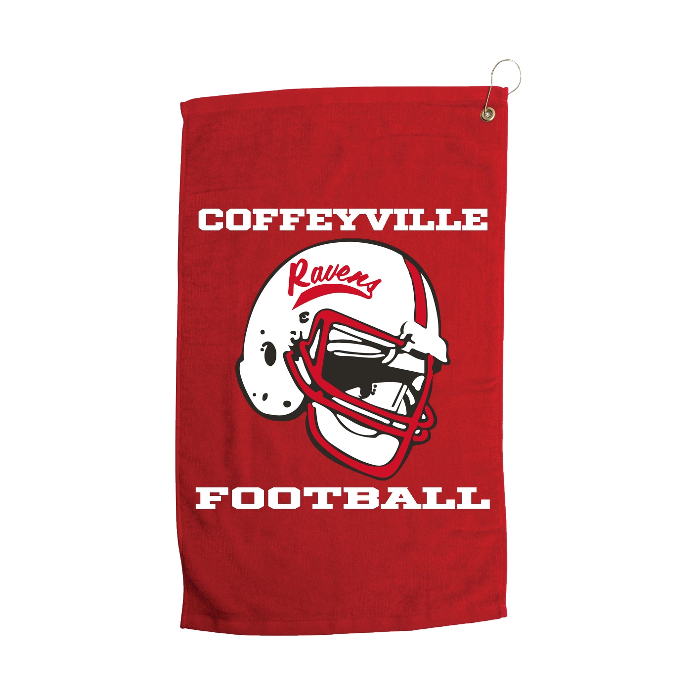 Terry Velour Golf Towel - red