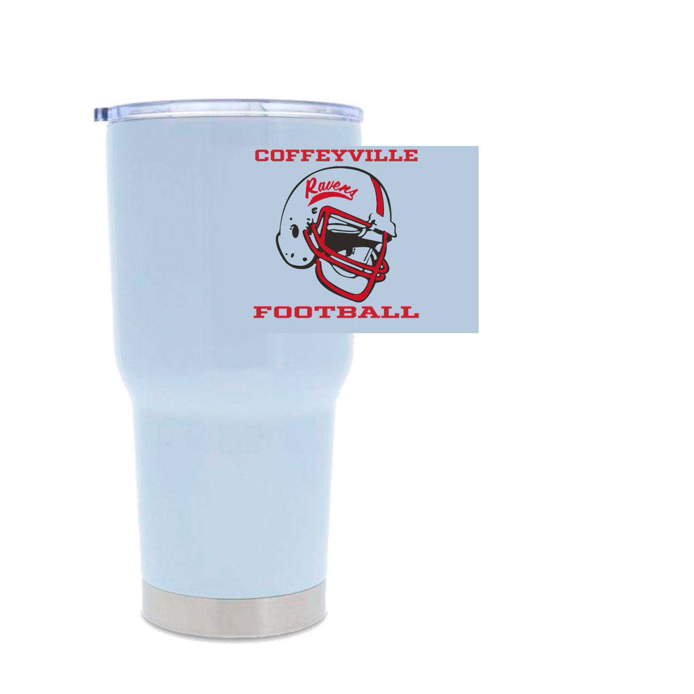 30oz Stainless Steel Tumbler - white